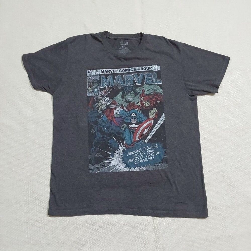 Marvel comics group Marvel Tshirt 126 sept 02454 Size L Color Gray Graphic Hero